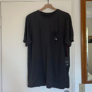RVCA Large Charcoal ANP Pocket Tee Shirt